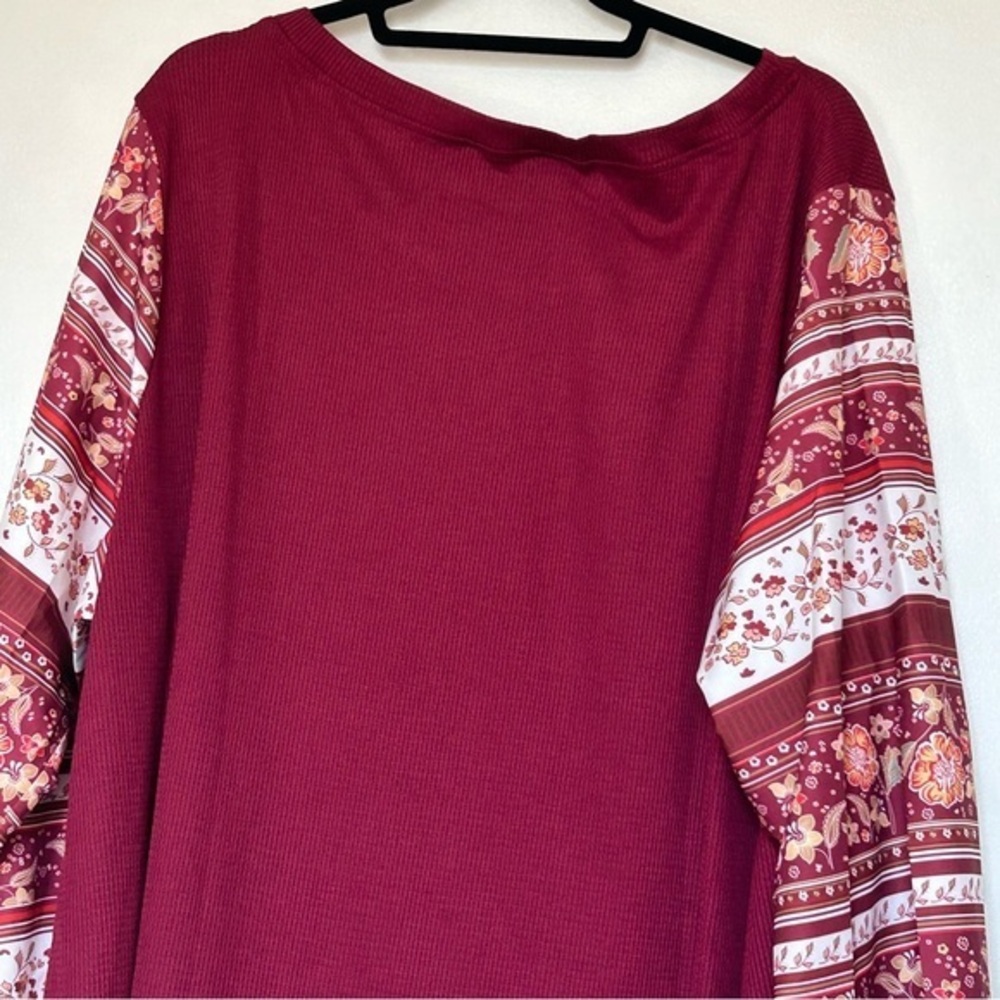 BloomChic NWT Boho Print Patchwork Crew Neck Sweatshirt- Size 26 - Picture 11 of 15